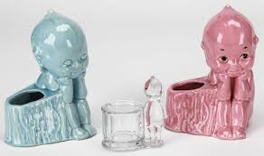 Sold at Auction: Lot of 3 Kewpie Candle Holders – Ceramic ...