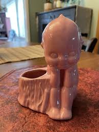 Vintage Pink Kewpie Doll Pottery Planter Excellent | eBay