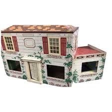 Sold at Auction: Vintage 1950's Colonial Dollhouse w Furniture