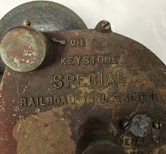 vintage Hand-Cranked Keystone RAILROAD TOOL GRINDER Works ...