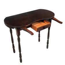 Sold at Auction: Early Americana Kidney-Shaped Vanity Table