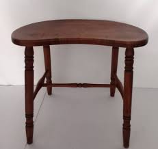 Vintage Wood Kidney Shaped Stool