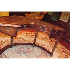 Pulaski Furniture Wooden Half-Moon Desk & Rolling Chair - AptDeco