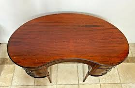 Mid Century French Style Kidney Shaped Mahogany Writing Desk Secretary Vanity - Etsy