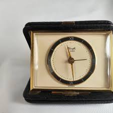 Mid 20th Century Kienzle Travel Alarm Clock in Leather Case ...