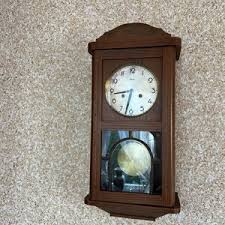 Vintage Hermle Wall Clock With Pendulum – 1950s German Movement – Chimes Every 30 Minutes – Bottega Storica Vicenza – Fully Working - Etsy