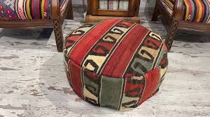 Vintage Rustic Retro Modern Eclectic Tribal Decor Ottoman ...