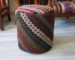 18x18 Pouf Chair Colorful Ottoman Handmade Foot Stool Modern ...