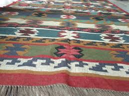 Handwoven Wool Jute Kilim Rug: Traditional Indian Dhurrie - Etsy