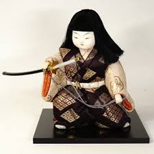 Vintage Japanese Wood grain doll Boys festival Artisan ...