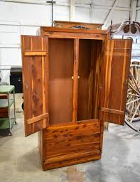 Antique, Two Door Vintage Solid Red Cedar Wardrobe Armoire ...