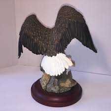 Striking Vintage President Desk Mantel Handcrafted Décor 9½ Bald Eagle Sculpture | eBay