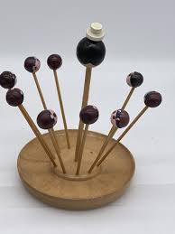 Vintage Anthropomorphic Barware Cocktail Picks or Appetizer Skewers Wood Japan | eBay