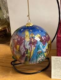 Pier 1 Li Bien Christmas Ornament 3 Wise Men Reverse Painted ...