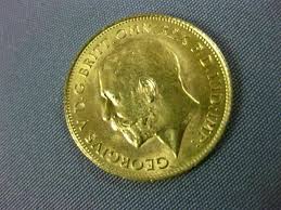 22K YELLOW GOLD 3D GEORGIVS V D.G.BRITT: OMN: REX F.D.D.IND ...