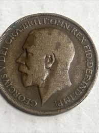 1913 UK Great Britain 1 One Penny King George V | eBay