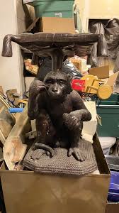Vintage Bronze Monkey Sitting Sculpture – Unique Collectible ...