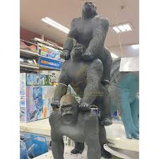 life size bronze gorilla outdoor yard statue for sale