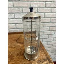 Vintage Barbicide Disinfectant Jar Barber Shop Glass 12 ...