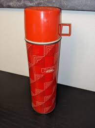 Vintage Thermos Red Retro Geometric Square Icy-Hot Complete | eBay