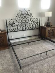 King Size Headboard And Frame, Black Iron for Sale in Carefree, AZ - OfferUp