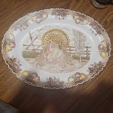 Vintage Hand Painted Ironstone Turkey Large Platter “King Tom”. 18 3/4” x 14 ½” | eBay