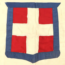 Original Italian WWII Wool Multi-piece National Flag Banner with Hang – International Military Antiques