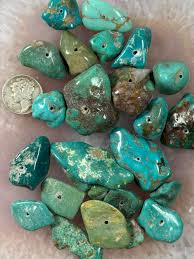 Old Nevada blue/green drilled nuggets - Durango Silver Company