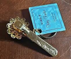 Vintage King's Keyfinder Clip Keychain Embellished Metal Purse Pocket Clasp | eBay