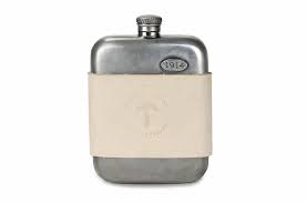 No. 618 - Leather Wrapped Vintage Pewter Flask – ColsenKeane ...