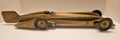 Kingsbury Golden Arrow Pressed Steel Wind Up Racer | eBay