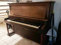 Antique Behr Bros & Co. Upright Baby Piano 1980 Cherry