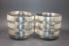 Vintage Rare Dorothy Thorpe Sterling Silver Overlay Glass 5.25 in Bowl Set of 6 | eBay