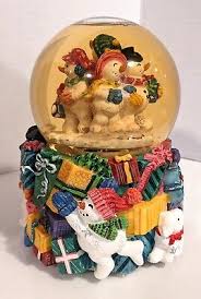 Fitz And Floyd Christmas Frosty Folks Snow Globe "We Wish You A Merry Christmas" | eBay Australia