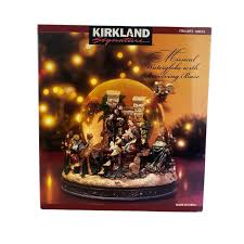 Kirkland Musical Water Globe with Revolving Base Christmas Nativity Angels Jesus - Shopping.com
