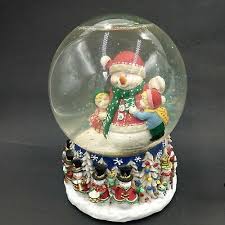 Snowman & Kids Twirl in Water Globe w Snow-MUSICAL | eBay