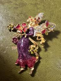 Stunning Kirk's Folly Metal and Enamel Glass Fairy Brooch ...