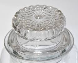 LARGE VINTAGE SQUARE BASE APOTHECARY JAR WITH STOPPER AND ...