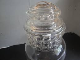 Vintage Crystal Clear Heavy Glass Diamond Neck Design Quart ...