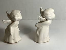 Vintage Set Of 2 KISSING Angels Made In Japan | eBay
