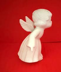 Lefton White Kissing Girl Angel Hand Painted Vintage 1983 ...