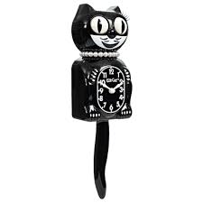 Classic Black Lady Kit-Cat Klock | Timeless Elegance
