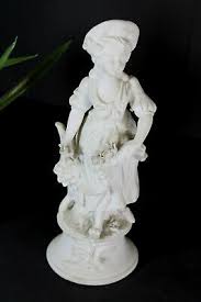 Vintage german bisque porcelain flower girl figurine statue ...
