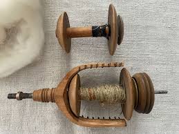 Vintage Swedish Spinning Wheel Flyer With Two Bobbins - Etsy