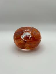Orange Swirl Paper Weight - Hand Blown - Murano Style - Etsy