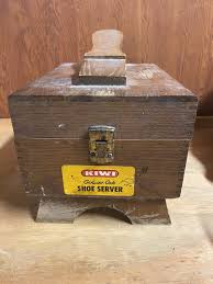 Vintage Kiwi Oak Shoe Server | eBay