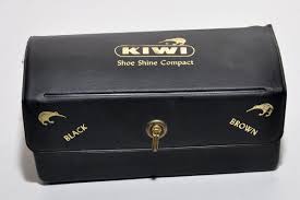 Kiwi Mini Leather Shoe Shine Kit w Three Brushes Included ...