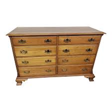 A Mid-Century Refinished Chippendale 8-Drawer Light Wild ...