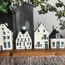 Miniature KLM House Delft Blue Hand-painted Dutch Canal ...