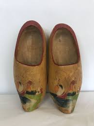 Antique Wooden Shoes Clogs Dutch Childrens Hand Painted ...